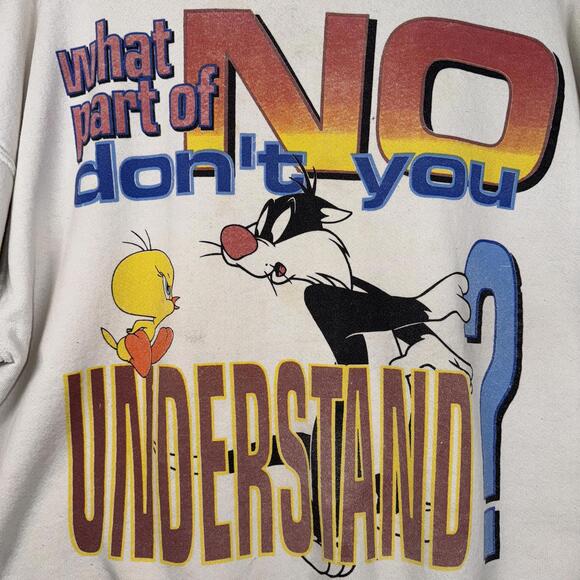 Vintage 90s Looney Tunes Crew Neck XL - Picture 2 of 7